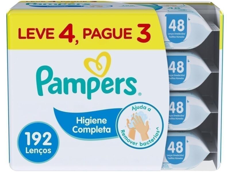 Lenços Umedecidos Pampers Higiene Completa192 Unidades