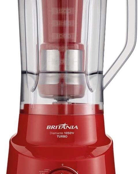Liquidificador, Diamante, 900w, Vermelho, 220v, Britânia
