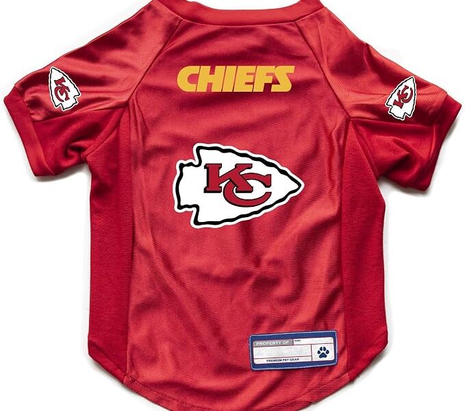 Littlearth Camiseta elástica Kansas City Chiefs NFL para animais de estimação Kansas City Chiefs pequena