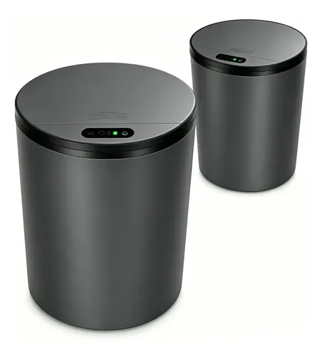 Lixeira Inteligente Sensor Automático 16l Cor cinza Recarregável Smart Banheiro E Cozinha Moderna