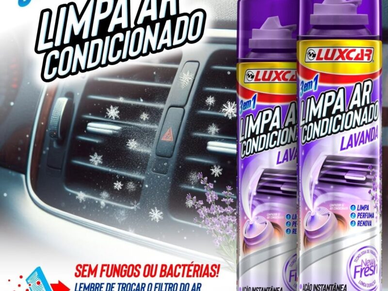 Luxcar Limpa Ar Condicionado 300 ml – Limpa Todo o Sistema com Agradável Fragrância