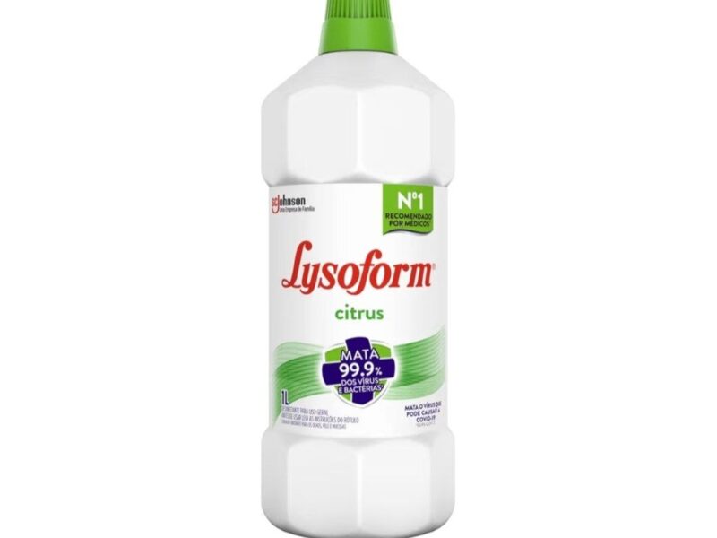 Lysoform Citrus, Desinfetante Líquido, Limpeza Pesada e Eficiente, 1L