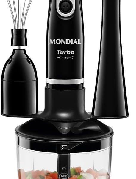 MONDIAL Mixer Turbo 3 em 1, Preto, 500W, 220V – M-14