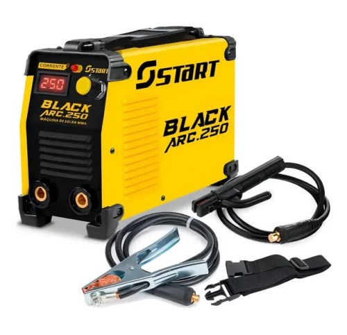 Máquina De Solda Inversora 250a Mma Tig Eletrodo Cor Preto/amarelo Black Arc 250 Start