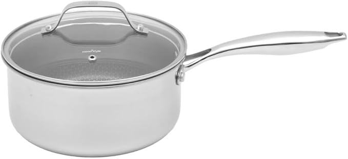 Mimo Style, Panela em Inox com Corpo Triplo em Cerâmica e Tampa, Coleção Isa Scherer, 20 cm