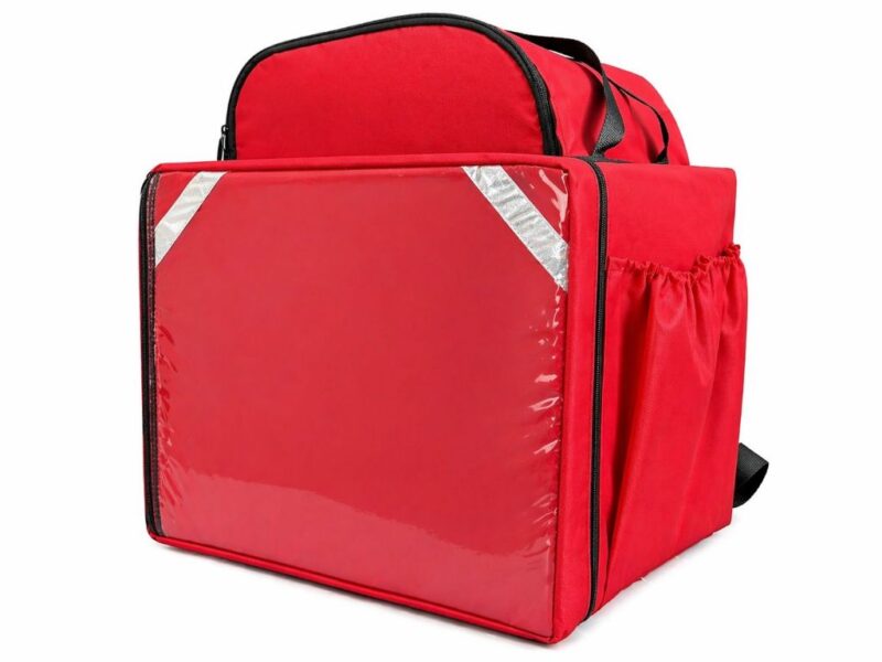 Mochila Bag Pizza Motoboy Delivery 45 litros vermelha profissional ifood 99 keeta