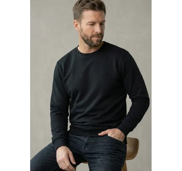 Moletom Masculino Leve Gola Careca Polo Wear Preto