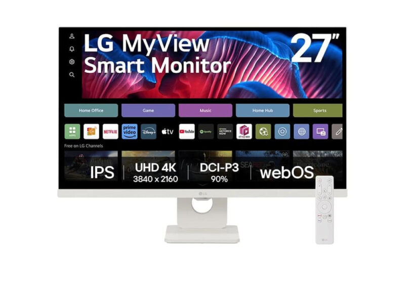 Monitor 27 4K UHD xMyView Smart 27SR73U-W WebOS 23 AirPlay Bluetooth LG