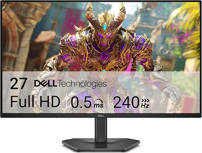 Monitor Dell 27″ Full HD (1920 x 1080) – 240Hz – IPS, 99% sRGB, TÜV 3 Estrelas, Conforto Ocular – SE2726HG