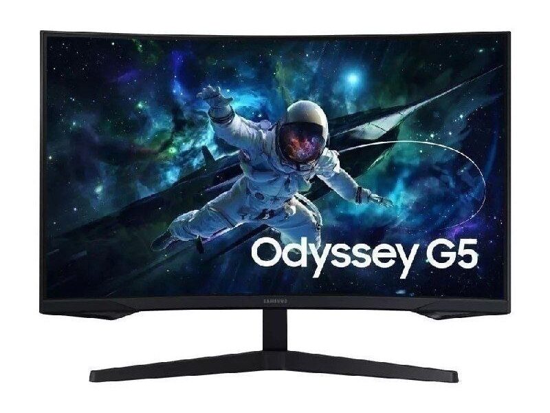 Monitor Gamer Samsung Odyssey G5 32, Resolução QHD, Taxa de atualização de 165Hz & 1ms de tempo de resposta (MPRT), Curvatura com 1000R, HDR 10, AMD FreeSync, Eye Saver Mode & Flicker Free Mode