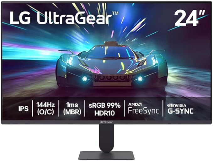 Monitor LG UltraGear™ 24G411A-B 24″,FHD, 144Hz, 1ms (MBR), NVIDIA G-SYNC, AMD FreeSync, HDR10