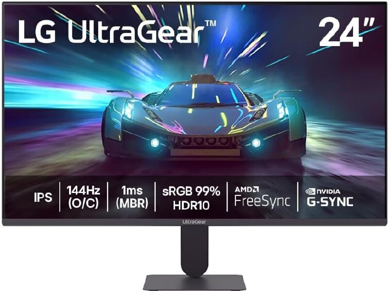 Monitor LG UltraGear™ 24G411A-B 24″,FHD, 144Hz, 1ms (MBR), NVIDIA G-SYNC, AMD FreeSync, HDR10
