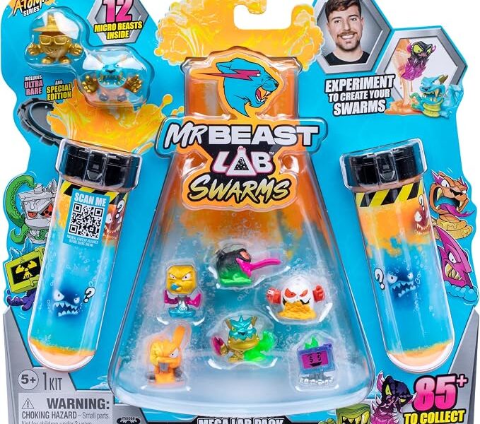 MrBeast Lab Swarms Atomic Series Pacote com 12 – Panther Claws, laranja