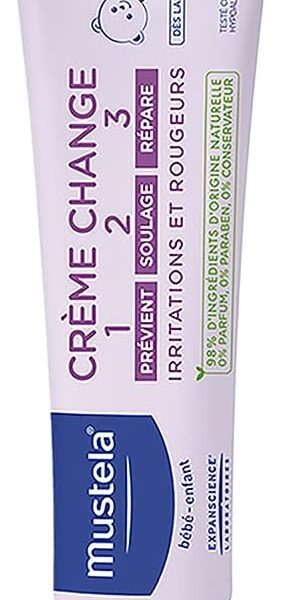 Mustela Creme Preventivo de Assaduras Vitaminado 1-2-3 108g – Pomada Antiassaduras para Bebês com Tripla Ação – 98% de Ingredientes de Origem Natural – Proteção e Hidratação