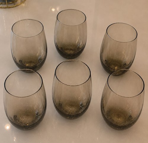 NADIR FIGUEIREDO Jogo De Copos Aruba Long Drink 475ml Cinza 6 Peças Sm Aruba Fumê