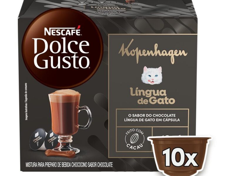 NESCAFÉ DOLCE GUSTO Chococcino Lingua de Gato Kopenhagen – 10 CÁPSULAS