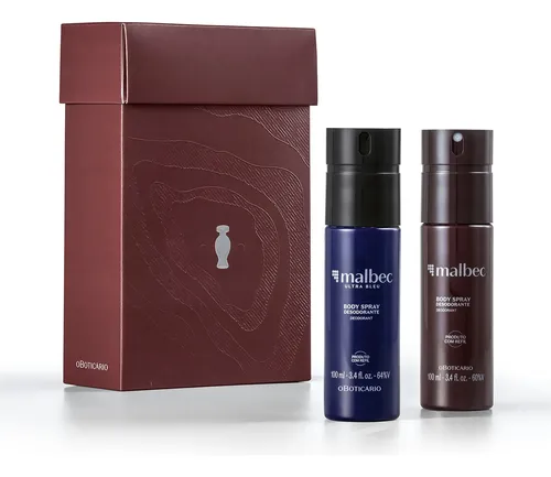 O Boticário Malbec Kit Body Sprays 2 Itens