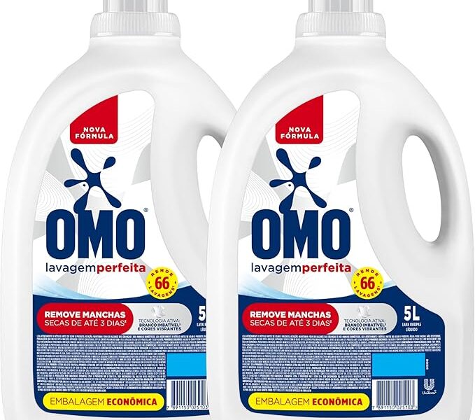 Omo Sabão Líquido 2 Unidades Lavagem Perfeita 5L
