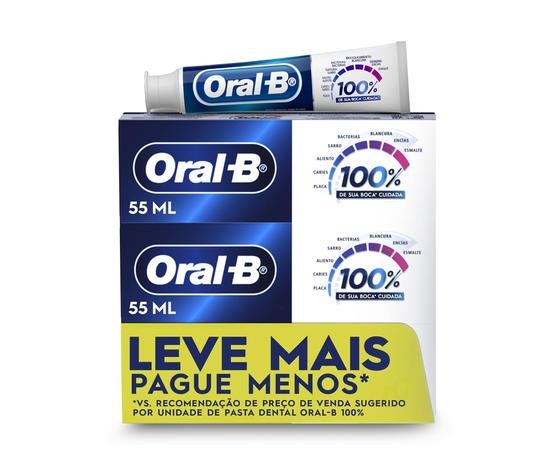 Oral-B Pasta de Dente 100%, 70 g, 3 Uds