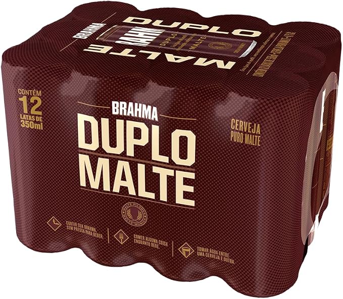 Pack Cerveja Brahma Duplo Malte Lata Sleek – com 12 unidades 350ml