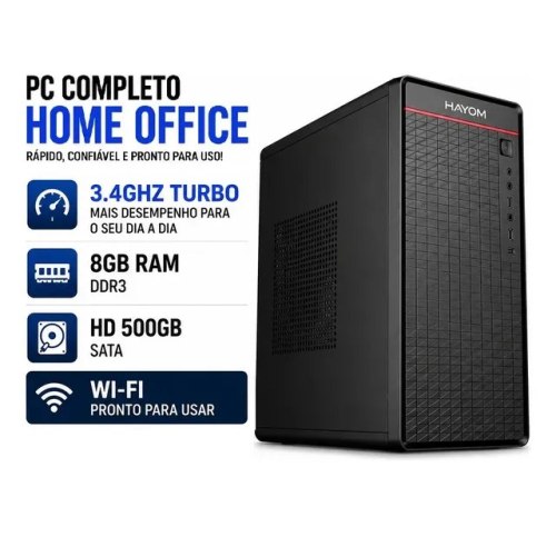Pc Home Office Intel Core I5 3.4ghz Turbo 8gb + 500gb Wifi