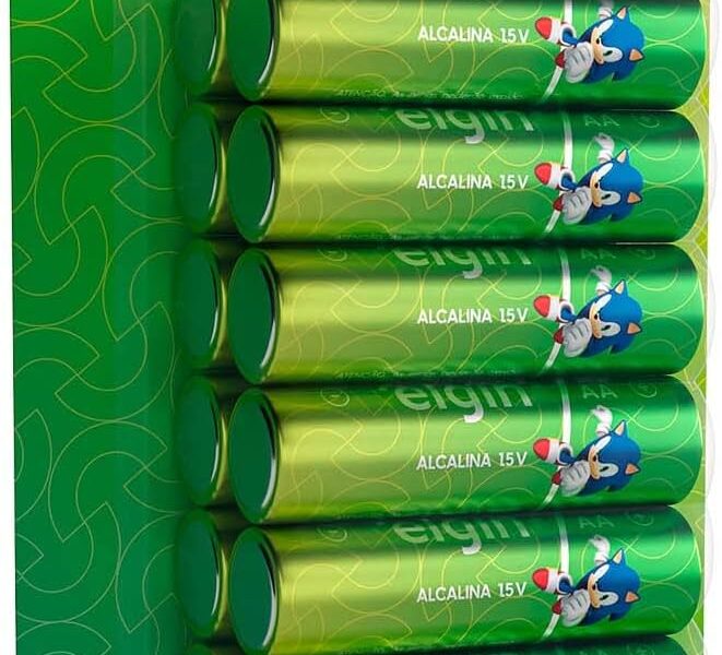 Pilha Alcalina AA com 16 unidades Elgin Comum