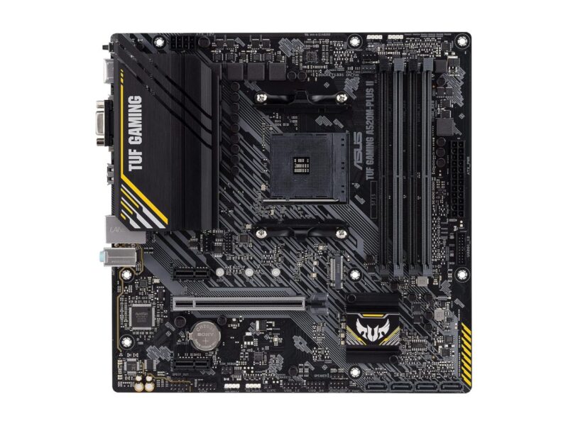 Placa Mãe Asus TUF GAMING A520M-PLUS II (AM4/4xDDR4/HDMI/DisplayPort/D-Sub/M.2/USB 3.2)