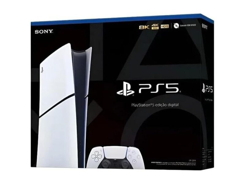 PlayStation 5 Edição Digital 825GB 1 Controle Branco Sony na Amazon por R$ 3.599,00