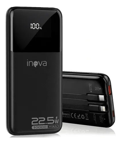 Power Bank 10000mAh Inova de Carga Rápida com Display Digital para Celular