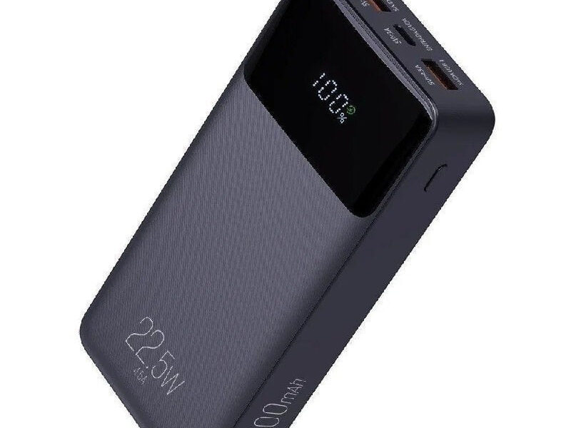 Power Bank Pro 20000mAH ELG PB200BK, Bateria Portátil Universal, Carga Rápida, Display Indicador, Entradas Micro USB e USB-C, 2 Portas USB-A, PD+QC3.0, Preto