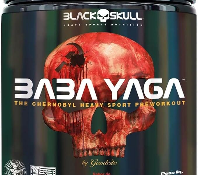 Pré Treino Baba Yaga 330g – RaspBerry Vodka – Black Skull
