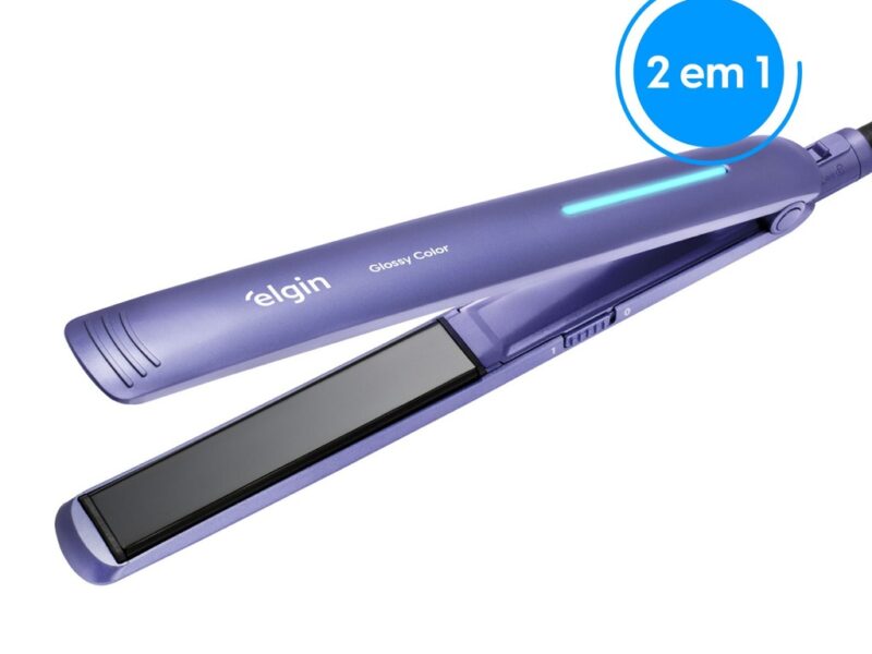 Prancha Alisadora Chapinha Elgin Glossy Color Bivolt 230°C Tourmaline Íon