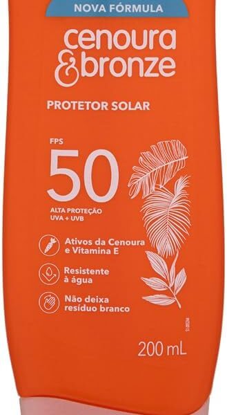 Protetor Solar FPS 50 Cenoura & Bronze 200ml