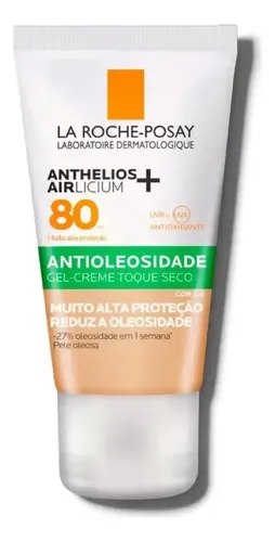 Protetor Solar Facial Antioleosidade com Cor FPS80 Controle da Oleosidade por 12h Reduz Oleosidade e Toque Seco Cor 2.0 Airlicium+ Anthelios La Roche Posay 40g