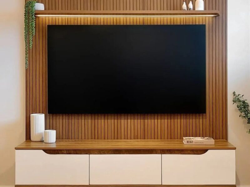 Rack Com Painel Para Tv Até 75 Polegadas Com Led Impressão
