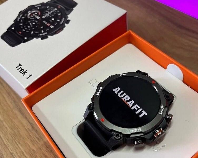 Relógio Smartwatch Aurafit Trek1 Com Gps À Prova D&quotágua 5atm