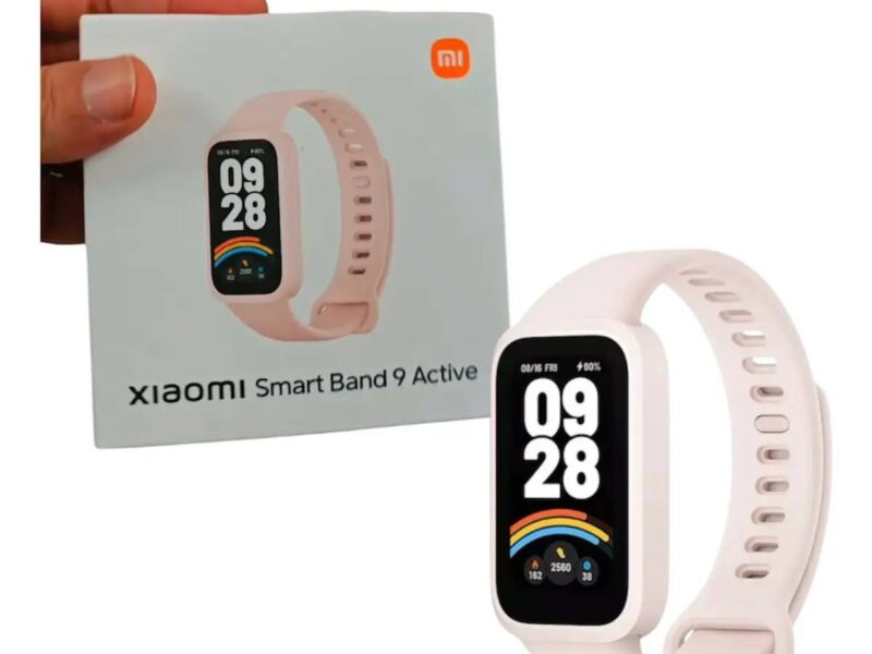Relógio Smartwatch Smart Band 9 Active Tela 1.47 Caixa Rosa Pulseira Rosa