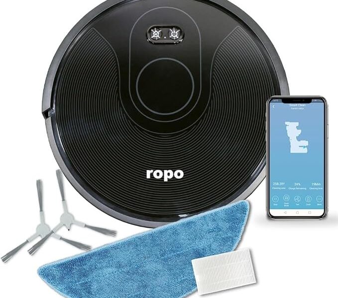 Robô Aspirador Ropo Glass 3 + Kit Refil