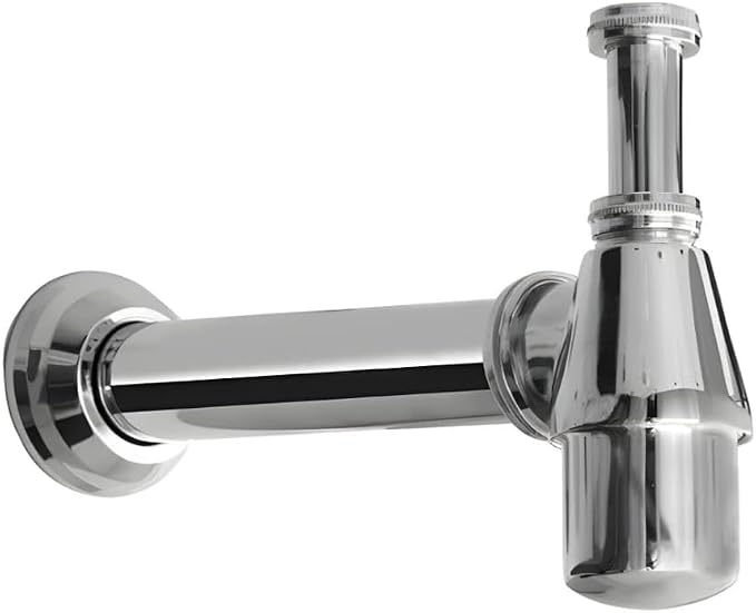 SOFTINOX Sifão Copo Compacto para Banheiro 1.1/4″ Metal Cromado