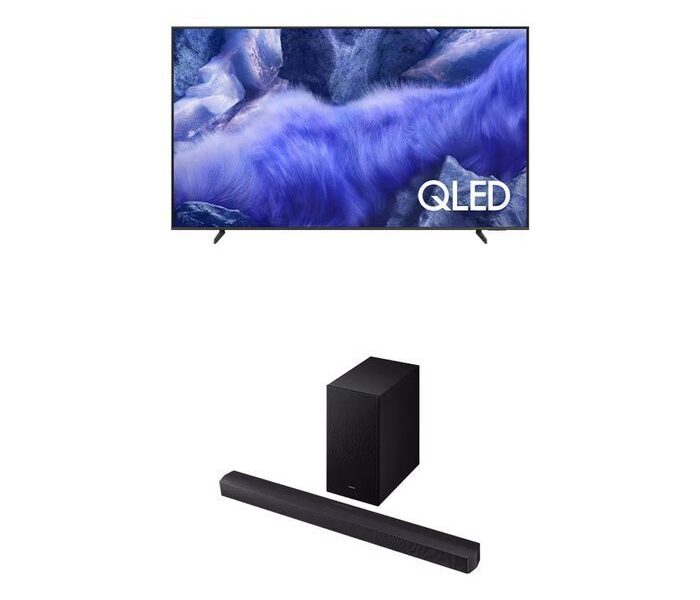 Samsung Combo Vision AI TV 55″ QLED 4K QEF1 + Soundbar HW-B450F