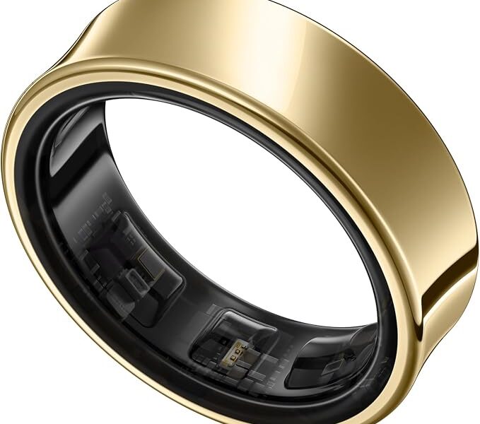 Samsung Galaxy Ring Tamanho 11, Monitor de treino, rastreador de sono, bateria de até 7 dias, Material em titânio – Titânio Dourado
