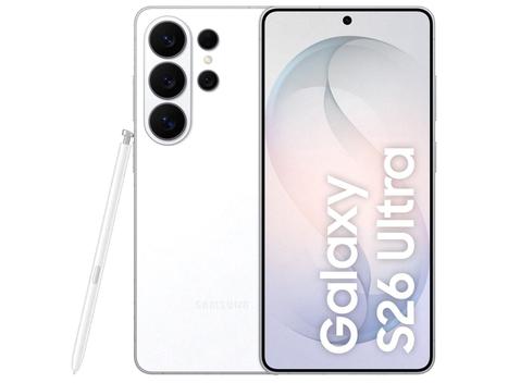 Samsung Galaxy S26 Ultra 5G 256GB Galaxy AI Branco 6,9″ 12GB RAM Câm. Quádrupla 200+50+10+50MP Bateria 5000mAh Dual Chip – Galaxy S26 Ultra –