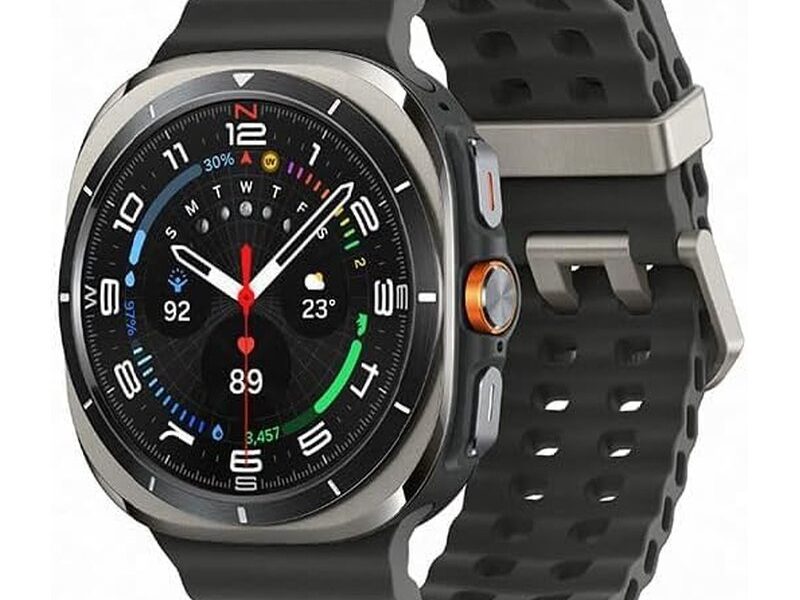 Samsung Galaxy Watch Ultra 2025 Smartwatch 47mm LTE, Galaxy AI, Titânio Aeroespacial, Titânio Prata