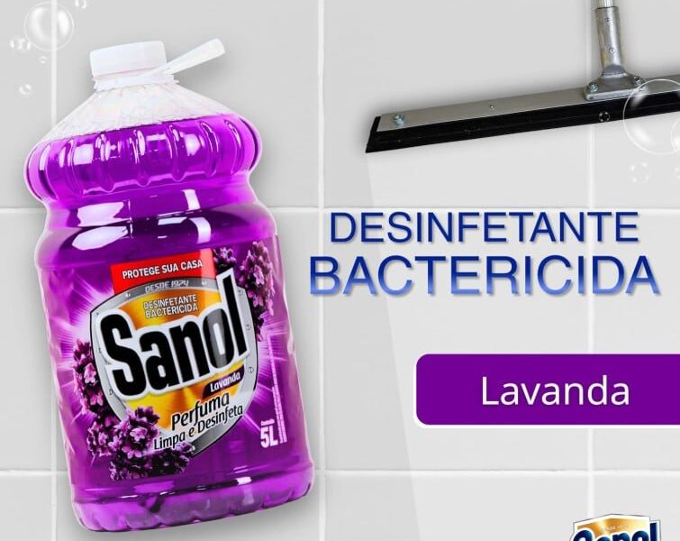 Sanol Desinfetante Líquido Para Uso Geral Lavanda 5 Litros Roxo