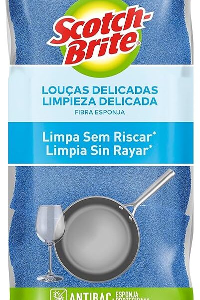 Scotch-Brite, 3M, Esponja Não Risca – Azul, 1 pacote com 3 unidades