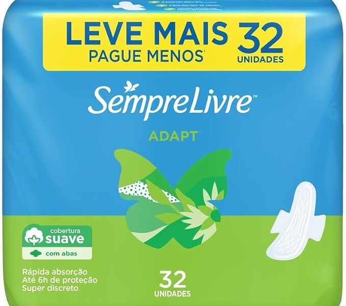 Sempre Livre Absorvente Externo Com Abas Suave, 32un