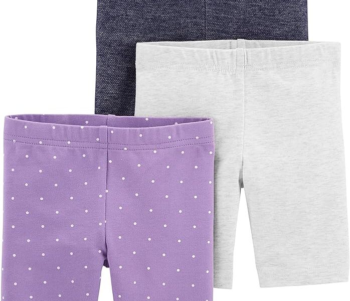 Shorts Pacote com 3 shorts de bicicleta Simple Joys by Carter’sbebê-meninas