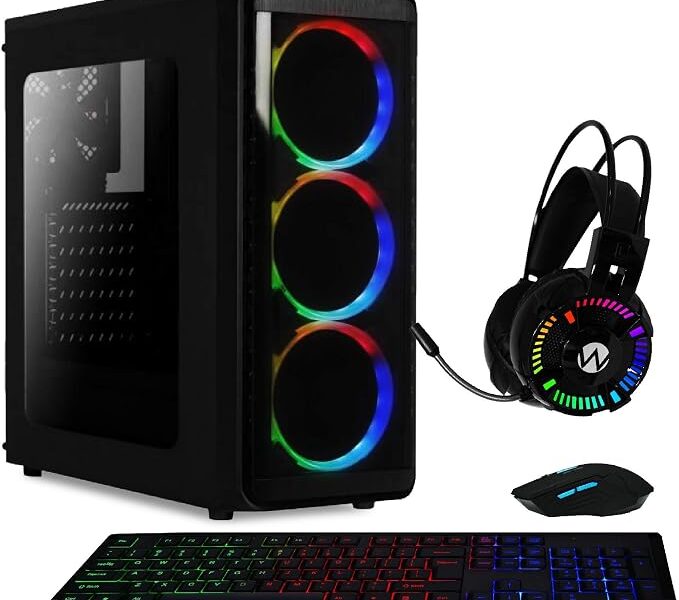Skill Gaming PC Gamer AMD 6-Core CPU 3.8Ghz 8GB (Placa de vídeo Radeon R5 2GB) SSD 120GB Kit Gamer Skill, Preto, 40456