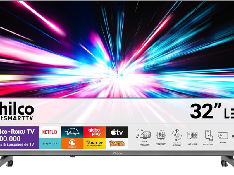 Smart TV 32″ Philco Roku TV Dolby Áudio HDR10 P32CRB