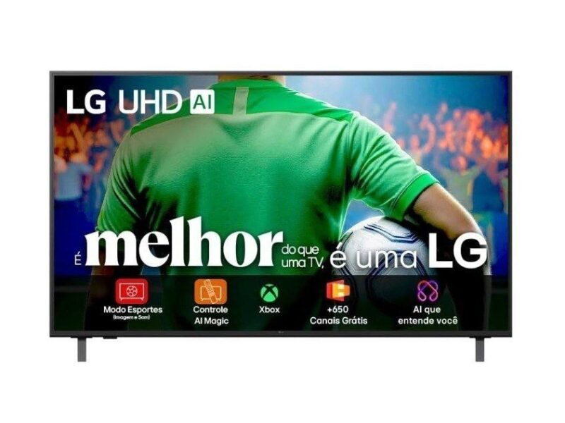 Smart TV 4K 55″ LG UHD 55UA85 Processador α7 AI Ger8 4K Super Upscaling Google Cast Alexa Integrado Controle AI Smart Magic WebOS 25